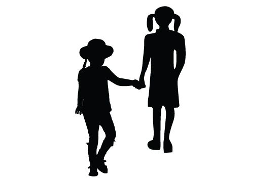 550x354 Free Kids Silhouette Clip Art