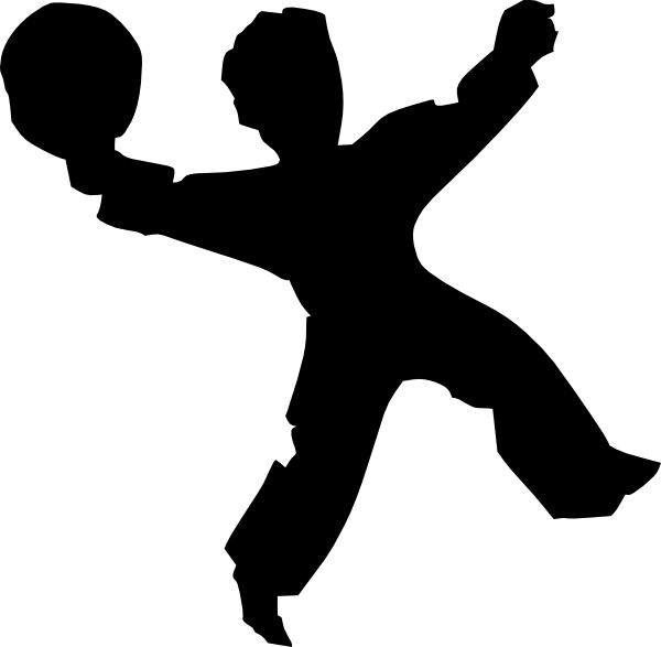 600x587 Happy Jumping Man Silhouette Clip Art