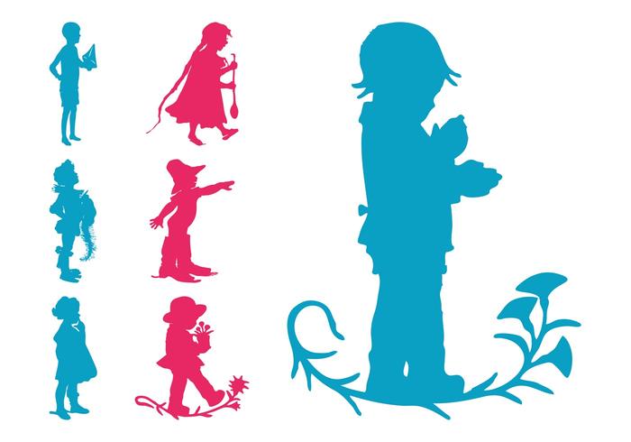 700x490 Kids Silhouettes Set