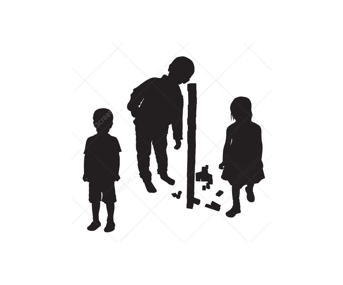 1200x1000 Kids Silhouettes Vector Pack