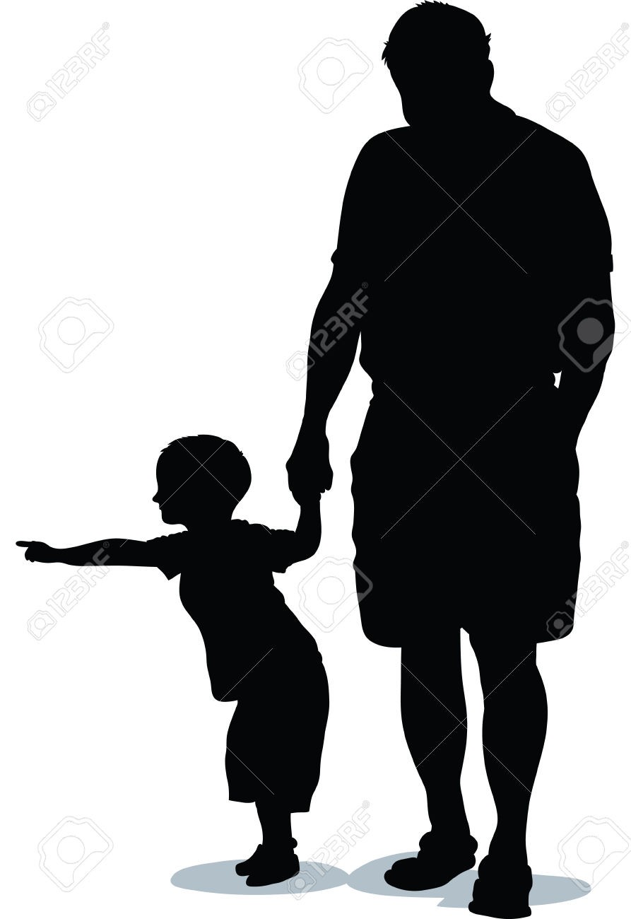 893x1300 29636434 A Silhouette Of A Child Pointing While An Adult Holds His