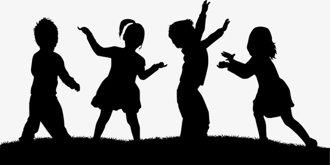 650x326 Children's Cartoon Silhouettes Children, Cartoon, Child, Sketch