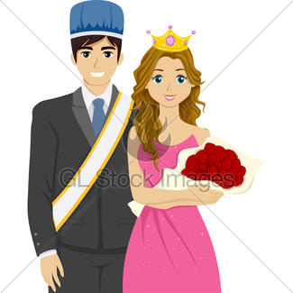 325x325 Couple King Queen Silhouette Profile Gl Stock Images
