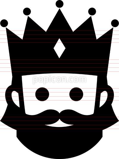 400x535 King Wearing Crown Icon