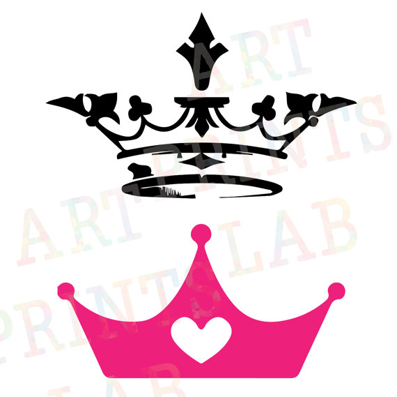 570x569 King And Princess Crown Instant Download,king And Princess Crown