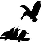 150x150 Flying Bird Silhouettes ~ Karen's Whimsy