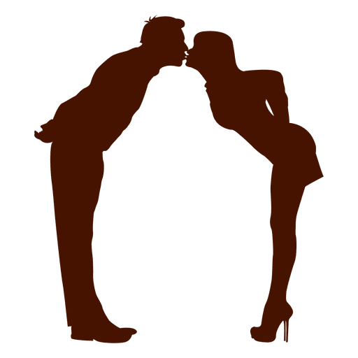 512x512 Couple Family Kiss Silhouette In Red