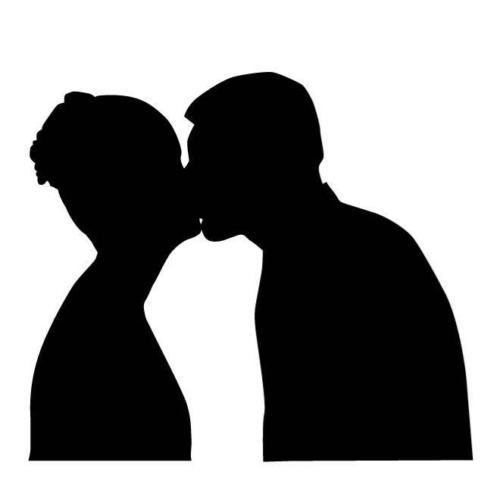 Kissing Couple Silhouette at GetDrawings | Free download