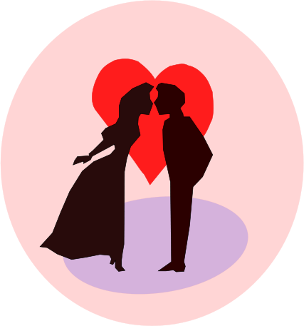 427x457 Free Valentine Silhouettes Clipart, 1 Page Of Public Domain Clip Art