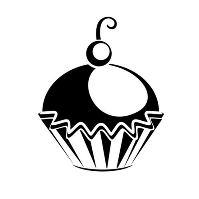 640x640 Cherry In The Cupcake Silhouette Wall Sticker Vinyl Removable Home