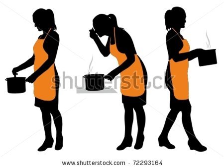 450x339 Woman Cooking Silhouette Clipart Panda
