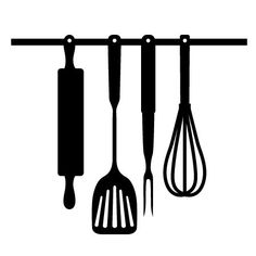 236x236 Kitchen Utensils Silhouette Vector More Kitchen Silhouette Ideas
