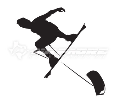 375x325 Kitesurfing Handlepass Vinyl Sticker Air Padre Kiteboarding