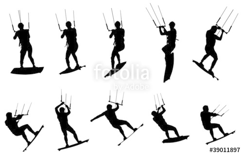 500x318 Kitesurf En Silhouette Stock Image And Royalty Free