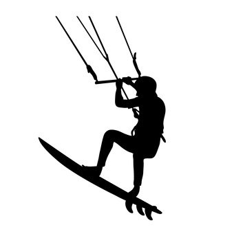 Kitesurf Silhouette at GetDrawings | Free download