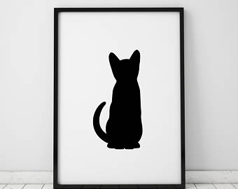340x270 Cat Silhouette Etsy
