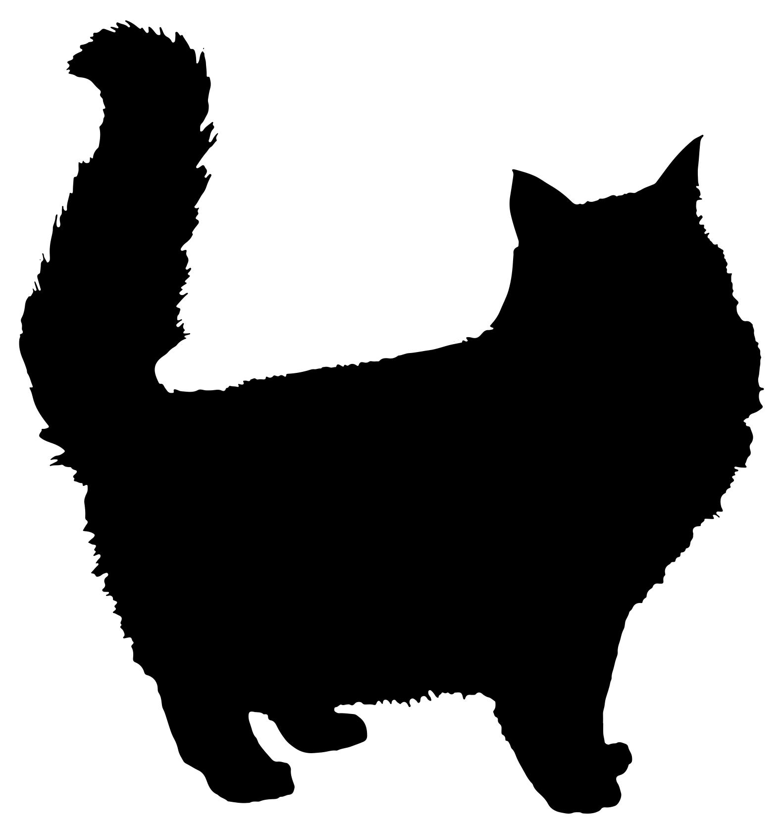 1581x1682 Fluffy Cat Silhouette Clipart