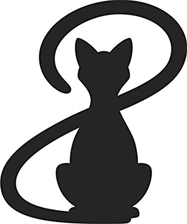 377x450 Black Sphynx Abyssinian Egyptian Kitty Cat Silhouette