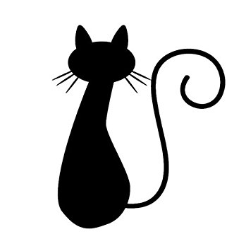 349x355 Cat Kitty Silhouette Vinyl Decal Window Sticker Car