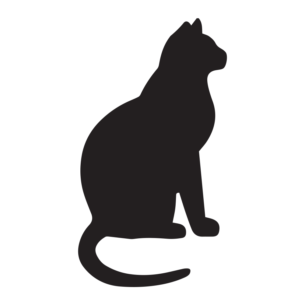1002x1002 Cat Kitty Silhouette Vinyl Sticker Car Decal
