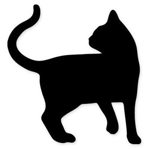 300x300 Cat Shape Black Silhouette Car Vinyl Sticker