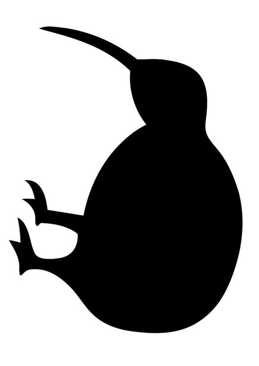 531x750 Kleurplaat Silhouette Vogel