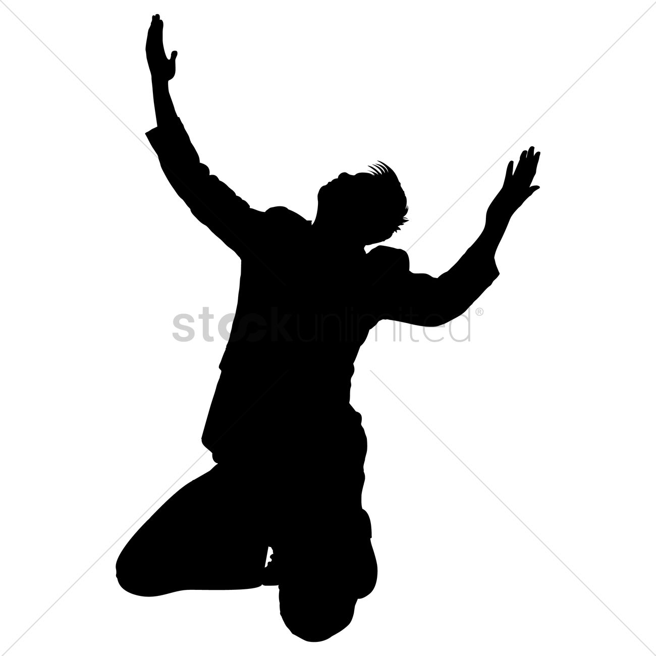 1300x1300 Silhouette Of A Man Vector Image