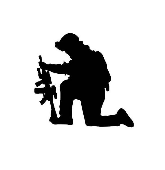 Kneeling Soldier Silhouette at GetDrawings | Free download