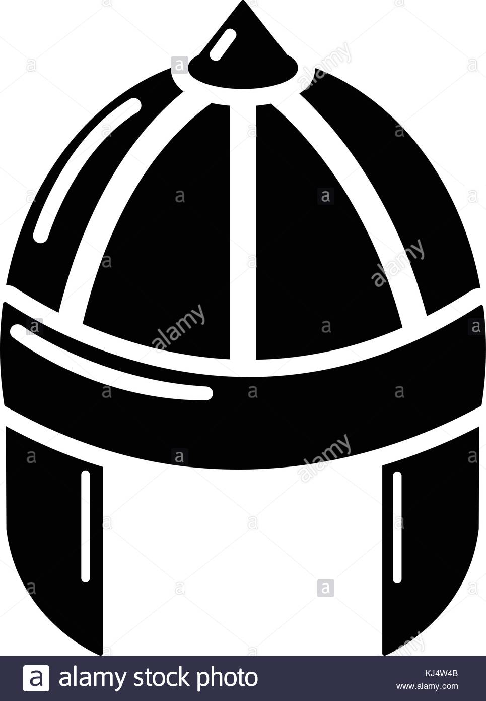965x1390 Knight Helmet Guard Icon, Simple Black Style Stock Vector Art
