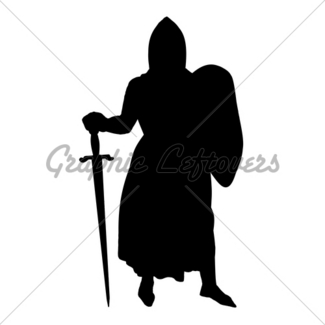325x325 Medieval Knight Silhouette Gl Stock Images