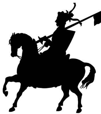 355x400 On Horseback Clipart