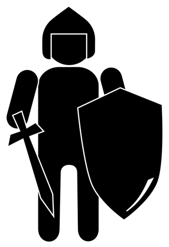 343x500 Silhouette Of A Knight Public Domain Vectors