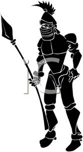 165x300 Silhouette Of A Medieval Knight Holding A Spear