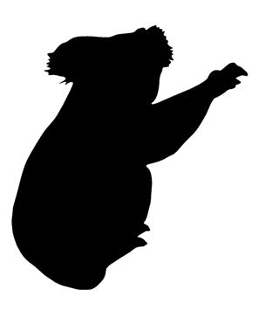 279x330 Koala Bear Silhouette Decal Sticker