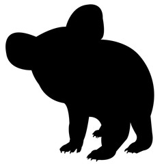 240x240 Koala Silhouette Vector Graphics