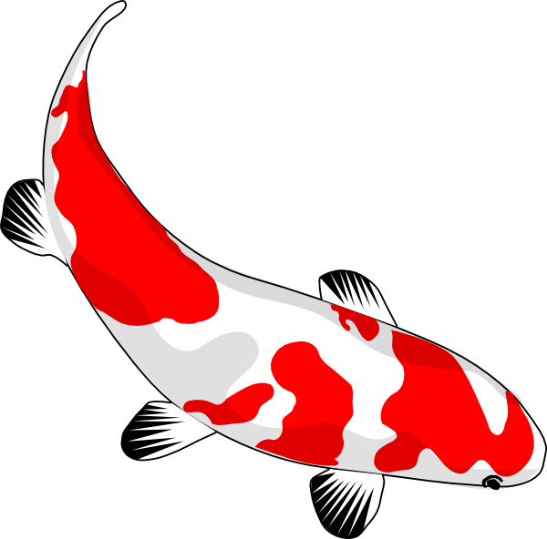 600x592 Koi Fish Clip Art