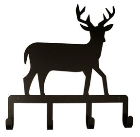 288x282 Wrought Iron Key Chain Holder With Deer Silhouette Never Lose