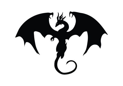 500x350 Dragon Silhouette Vector Comes With Eps Vector File And Image