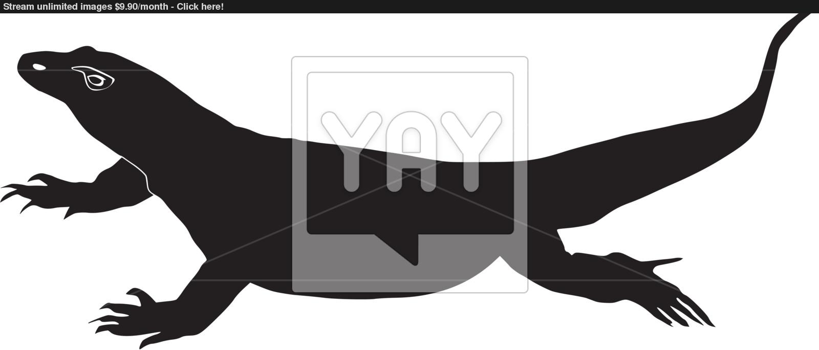 1600x684 Illustration Of Komodo Dragon Vector