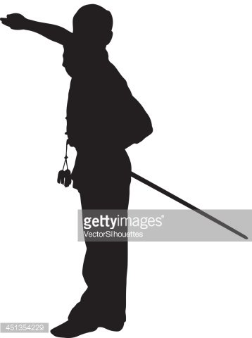 358x480 Kung Fu Silhouette Premium Clipart