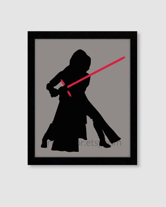 570x713 Star Wars Kylo Ren Character Silhouette Wall Art Print 8x10
