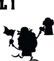 189x215 Leprechaun Holding Flag Of Ireland Premium Clipart