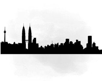 340x270 Los Angeles Skyline Svg Clipart International City Digital