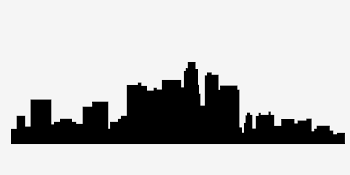 350x175 New York City Skyline Silhouette Free Svg