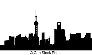 300x181 Very Big Size Toronto City Skyline Silhouette With Text Stock