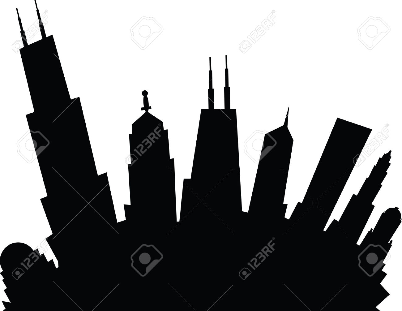1300x1005 Skyline Clipart Animated