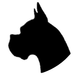 300x300 Boxer Dog Silhouette Clip Art