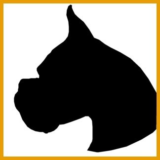 324x324 Lab Dog Head Silhouette