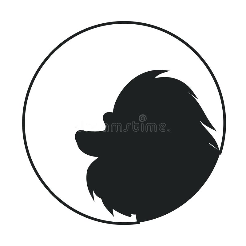 800x800 Dog Head Silhouette Hed Illustrtion Dorble Gy Dog Head Silhouette