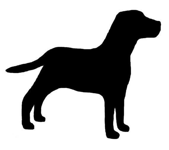 570x506 Labrador Retriever Dog Lab Profile Silhouette Window Decal